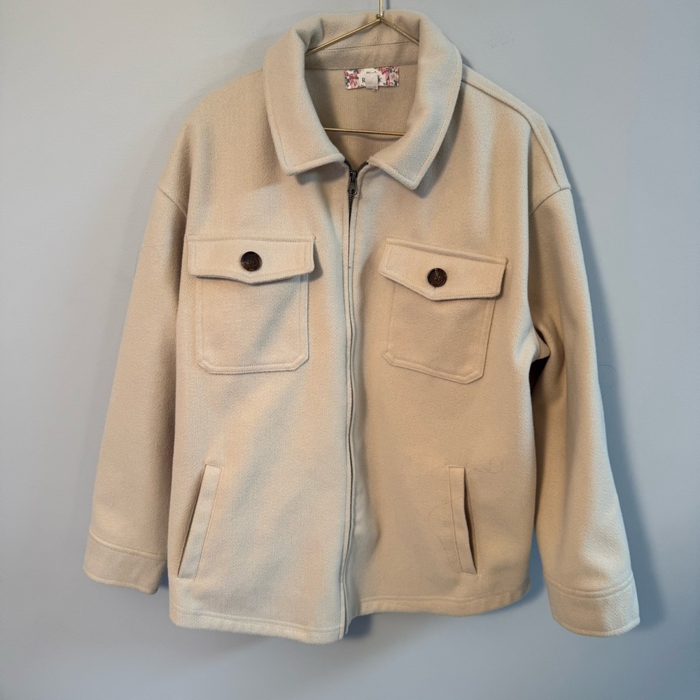 PINK REPUBLIC Women's Jacket Cream Size LARGE